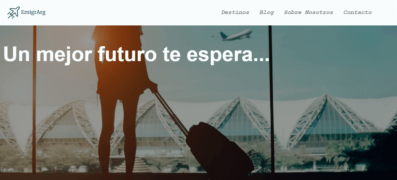 Imagen del sitio web EmigrArg